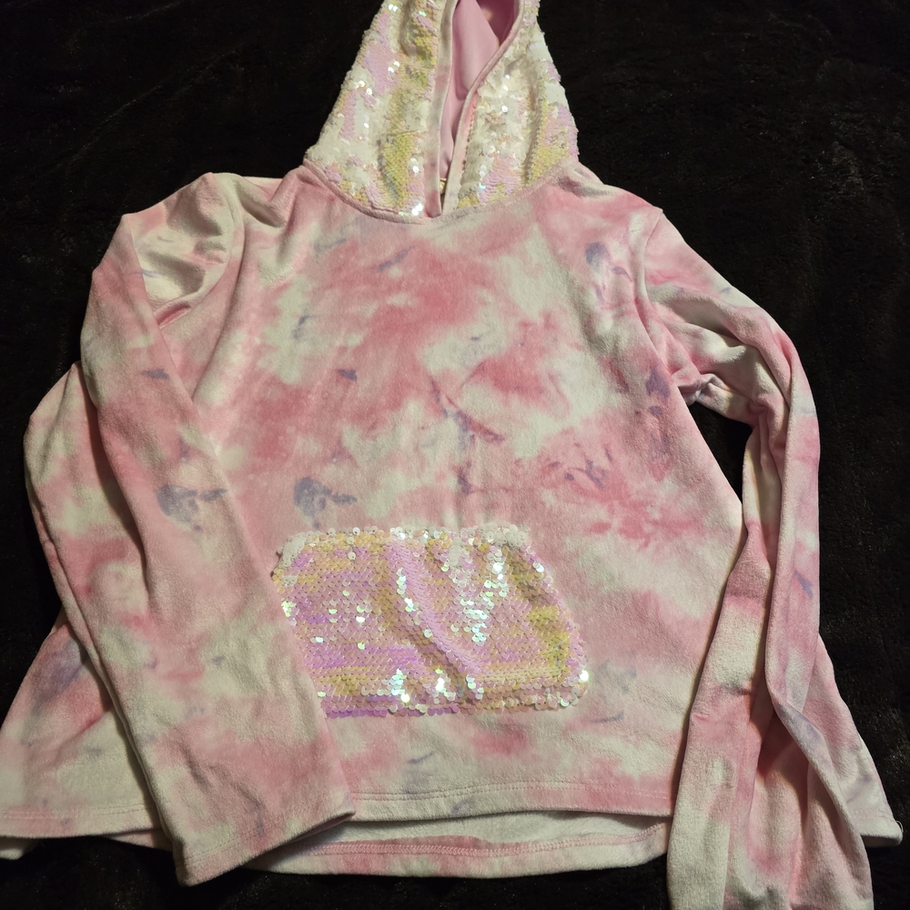 Self Esteem Pink and Purple Tie-Dye Kids Hoodie